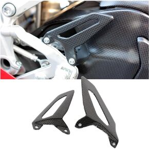 Carbon Fiber Heel Guard Plates Protector Rearsets Foot Peg Motorcycle Modified Accessories Fit for DUCATI Panigale V2 899 959 1199 1299