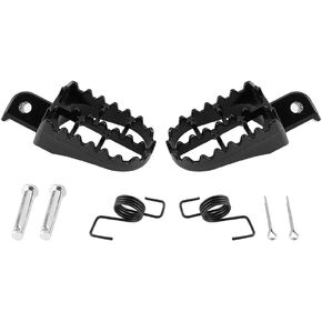 Aramox Foot Pegs, 2pcs Motorcycle Foot Pegs Pedals Rest Footrest for Yamaha PW50 PW80 TW200