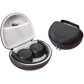 حافظة سماعات الرأس الصلبة للسفر Sony MDRZX110NC، MDRZX110AP، MDR-ZX310AP، MDR-ZX110 ZX Series/JBL Tune 510BT 500 660NC، Live 460NC، حقيبة تخزين قابلة للطي على الأذن (أسود + رمادي)