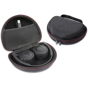 Hard Travel Headphone Case for Sony MDRZX110NC, MDRZX110AP, MDR-ZX310AP, MDR-ZX110 ZX Series/JBL Tune 510BT 500 660NC, Live 460NC, Foldable On-Ear Headphones Headset Case Storage Bag (Black+Gray)