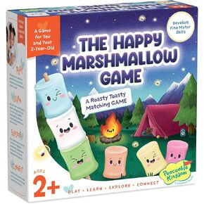 Peaceable Kingdom Happy Marshmallow Toddler Game - Develops Fine Motor Skills and Color Matching for Kids Ages 2 and Up