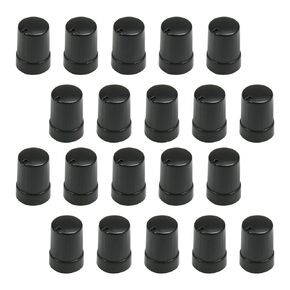 Heyiarbeit 30Pcs Rotary Electronic Control Potentiometer Knob 6mm Shaft Hole Diameter 10x14mm Cap Adjustable for Volume Control Knob Audio knob Guitar Knob Switch Knob Black