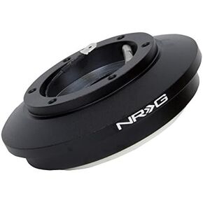 NRG Innovations NRG-SRK-121H Steering Wheel Quick Release Short Hub Adapter, 6x70mm Bolt Pattern, Retain Horn & Turn Signals, Black Body