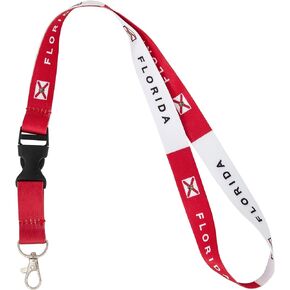 Desert Cactus State of Florida Lanyard Flag Car Keys ID Badge Holder Keychain Souvenir Detachable Breakaway Snap Buckle (Lanyard)