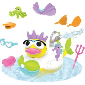 لعبة حمام حورية البحر من يوكيدو جيت داك مع مسدس مياه يعمل بالطاقة - التطور الحسي ومتعة وقت الاستحمام للأطفال - لعبة حمام تعمل بالبطارية مع 15 قطعة - للأعمار من عامين فما فوق in Kuwait