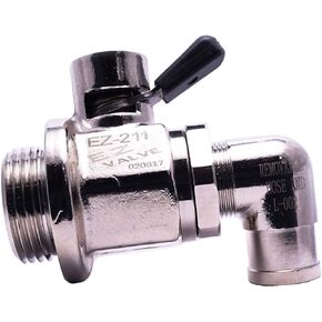 EZ-211(27mm-2.0) EZ Oil Drain Valve with removable L-Shape Hose End(L-002) Combo