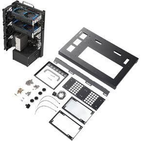 DIY Computer Motherboard Case Rack, ATX Open Chassis Case Rack for All ATX M ATX ITX Motherboards, Powerful Cooling Steel Plate Gaming PC Case Open Frame with Handle