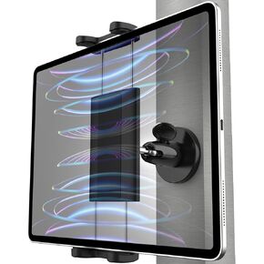 Charchendo Magnetic Tablet Mount for Gym Equipment with Metal Ball Head Fits 4.7-13'' Devices, iPad Holder Strong Magnet Base 360° Adjustment for Gym Fits iPad Pro 12.9/Air/Mini, Galaxy Z Fold, Phone