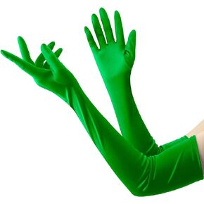 Long Opera Party 1920s Satin Tea Party Wedding Dress Fashion Gloves Costume Adult Size Halloween Christmas