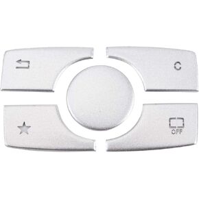 Fydun Multimedia Button Cover Trim Aluminum Alloy Stickers Multimedia Control Button Knob Trims for -Benz ML GL Class 2015-2019