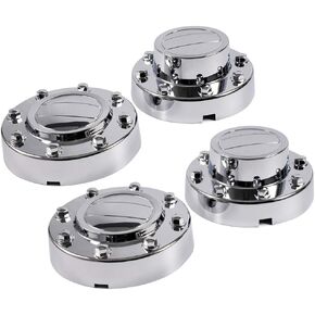 CHEDA Wheel Center Caps 4Pcs Set Chrome Compatible with Dodge Ram 3500 2011-2016 1-Ton Dually Truck Aluminum Alcoa Alloy (2 Front and 2 Rear)