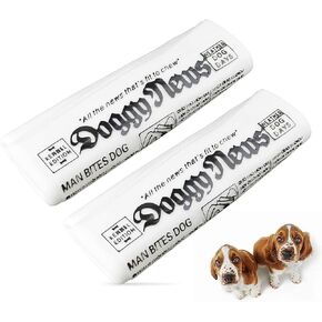 GabeFish 2PC Funny Newspaper Squeaky Toy for Dogs, 7 x 2.5-in (18 x 6.5cm) Interactive Sounds Pets Toy