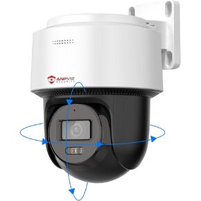 Anpviz 5MP PT PoE Camera Indoor & Outdoor,Hybrid Light IP Security Camera Pan 345° & Tilt 90°, Human Detection & Auto-tracking Lite, Built-in microphone & speaker,SD Card Slot,Ceiling&Wall,IP66