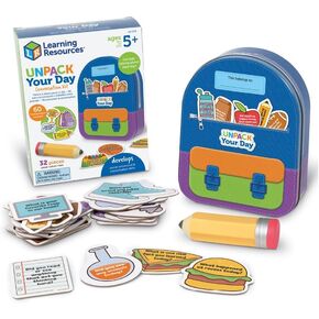Learning Resources Unpack Your Day Conversation Kit - Social Emotional Learning Games for Kids Ages 5+, Conversation Starters for Kids,Educational Toys ,Gifts for Boys and Girls,Back to School