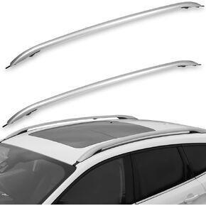 ECCPP Roof Rack Side Rails Luggage Cargo Carrier Roof Side Rails Fit for Ford Escape 2013 2014 2015 2016,Silver Aluminum Cross Rails