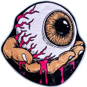 ScaryOne Eye Halloween Soft and Absorbent Microfiber Bath Rugs，Machine Wash Dry，Indoor Doormat Front Door Mat Non Slip，Bed Rug 31x31 Inch