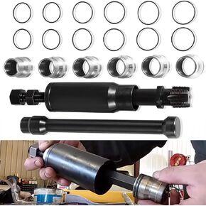Yoursme Injector Sleeve Cup Removal Installation Tool with Parts Kit for Caterpillar Cat 3126B C7 C9 with Style HUEI Injectors