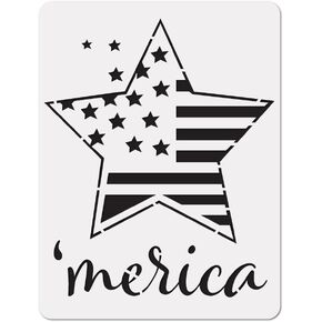 USA Star Flag 'Merica Mini Stencil - USAOOS-209