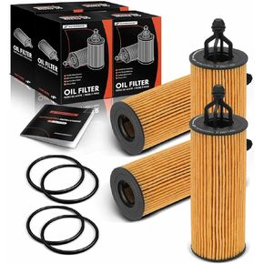 A-Premium 4-PC 10K Miles Protection Oil Filter Compatible with Ram 1500, 1500 Classic & Jeep Grand Cherokee, Wrangler & Dodge Grand Caravan, Charger, Journey & Chrysler Town & Country & Volkswagen