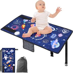 Airplane Seat Extender for Kids, Toddler Airplane Bed with Side Pocket for Baby Airplane Travel Essentials Portable Travel Bed Baby Portable Travel Hammock for Flying Flights