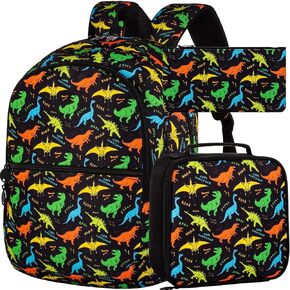 16.5" Backpack for Girls, 3Pcs Girls Smile Face Bookbag with Lunch Box，Waterproof Lightweight Kids Backpacks Set for Kindergarten/Preschool/Elementary School (Emoji)