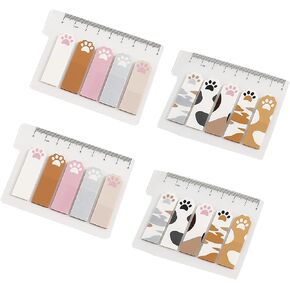 400 Pcs(Includes 2 Patterns) Page Markers Sticky Index Tabs,Cute Cat Paws Sticky Notes Tabs Self Adhesive for Marking Highlighting,Removes Cleanly,Writable, Durable