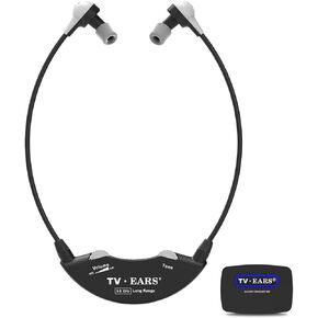 TV · EARS 5.8 GHz Wireless Headphones System for TV - Voice Clarifying for Listening & Watching Experience with Rechargeable Batteries, Adjustable Sound, Compatible with All TVs - Range up to 100 Feet