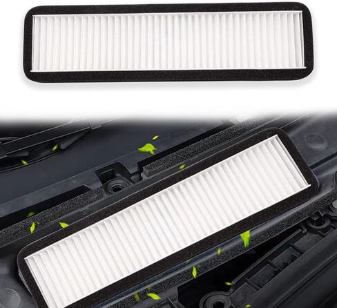 2PCS Air Intake Grille Cover + Air Intake HEPA Filter Compatible with Tesla Model 3 2023 2022 2021 Air Inlet Vent Covers A/C Internal Filter Vehicle Replacement External Accessories in Saudi Arabia