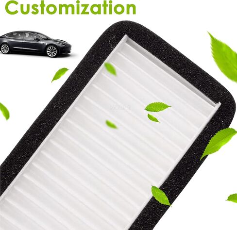 2PCS Air Intake Grille Cover + Air Intake HEPA Filter Compatible with Tesla Model 3 2023 2022 2021 Air Inlet Vent Covers A/C Internal Filter Vehicle Replacement External Accessories in Saudi Arabia