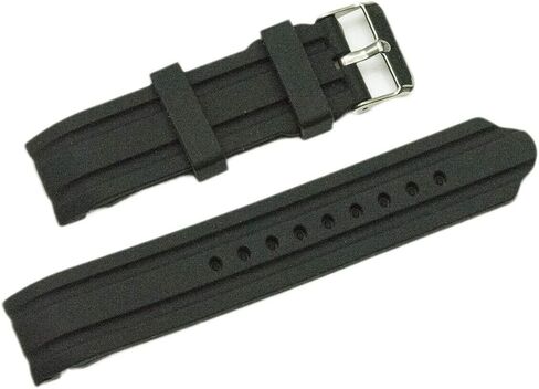 g24 24mm Black Silicone Rubber Curved End Dive Watch Band Strap in Saudi Arabia