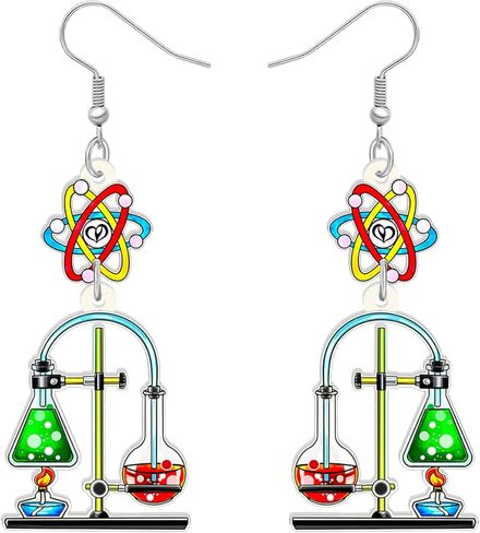 Acrylic Subject Earrings Dangle Back to School Jewelry Funny Physics Chemistry Astronomy Gifts for Teachers Women Girls in Saudi Arabia