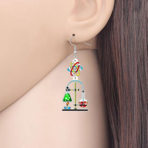Acrylic Subject Earrings Dangle Back to School Jewelry Funny Physics Chemistry Astronomy Gifts for Teachers Women Girls in Saudi Arabia