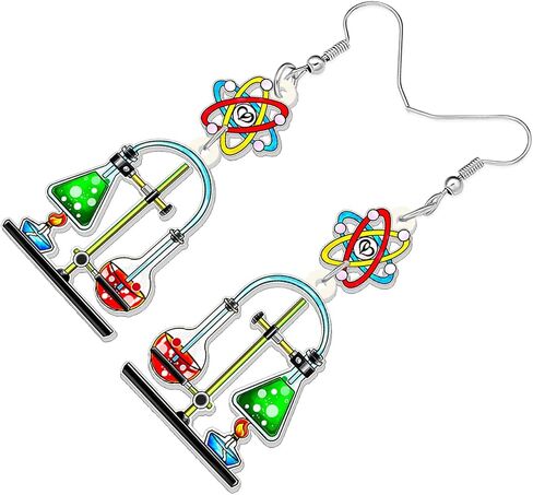 Acrylic Subject Earrings Dangle Back to School Jewelry Funny Physics Chemistry Astronomy Gifts for Teachers Women Girls in Saudi Arabia