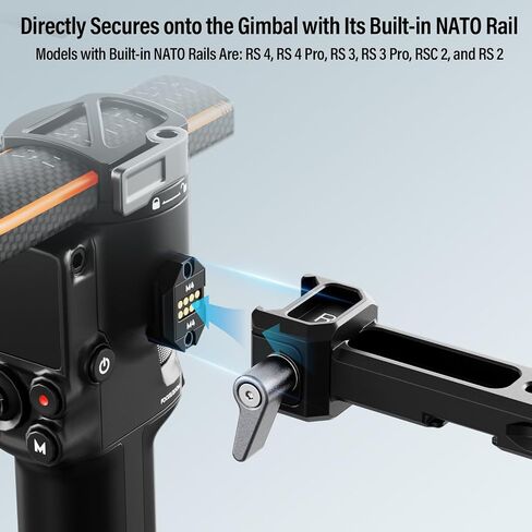 SIRUI Dual Handgrip for DJI RS 4/RS 4Pro/RS 3/RS 3 Pro/RS 2/RSC 2/Ronin-S/Ronin-SC, Gimbal Handle for Ronin Series with NATO Rails, Cold Shoe, 1/4" & 3/8" Threads, AM-DSH in Saudi Arabia