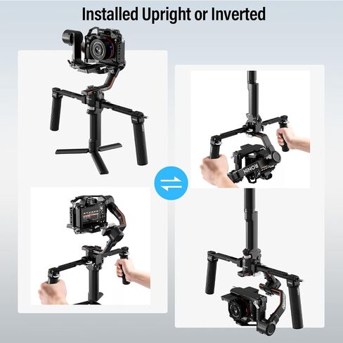 SIRUI Dual Handgrip for DJI RS 4/RS 4Pro/RS 3/RS 3 Pro/RS 2/RSC 2/Ronin-S/Ronin-SC, Gimbal Handle for Ronin Series with NATO Rails, Cold Shoe, 1/4" & 3/8" Threads, AM-DSH in Saudi Arabia