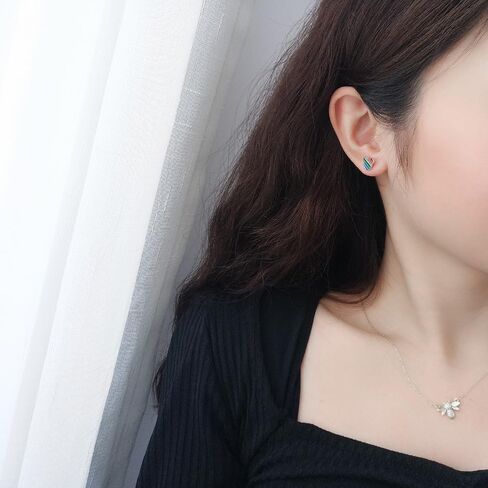 Rainbow Mouse Stud Earrings Sterling Silver 925 for Women Girls Colorful Small Cartilage Earrings Tragus Piercing Studs Hypoallergenic Ear Jewelry in Saudi Arabia