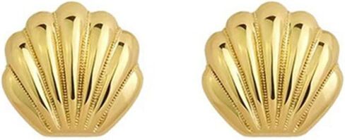 Gold Shell Earrings for Women 14k Gold Starfish Stud Earrings Big Pearl Seashell Earrings Beach Summer Beach Jewelry Gift for Girls Women in Saudi Arabia