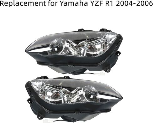 زوج واحد من المصابيح الأمامية للدراجة النارية بديلة لـ Yamaha YZF R1 2004-2006 in Kuwait