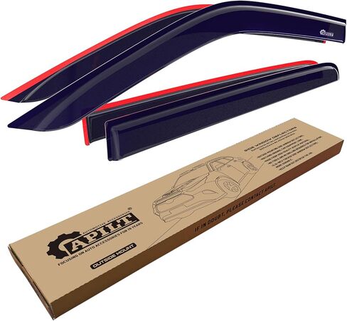Tape-On Rain Guards Vent Visors Window Deflectors for 2015-2022 Chevrolet Colorado & GMC Canyon Crew Cab Truck Accessories Dark Smoke 4-Piece Set with Thicker in Saudi Arabia