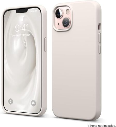 Elago متوافق مع حافظة iPhone 13، حافظة من السيليكون السائل، غطاء واقي لكاميرا كامل الشاشة، مقاوم للصدمات، حافظة هاتف نحيفة، بطانة ناعمة من الألياف الدقيقة مضادة للخدش، 6.1 بوصة (حجري) in Kuwait