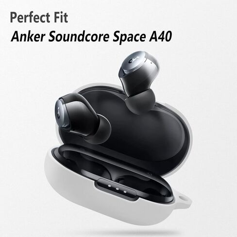 حافظة سيليكون Geiomoo متوافقة مع Anker Soundcore Space A40، غطاء واقي مزود بحلقة تسلق (أخضر مضيء) in Kuwait