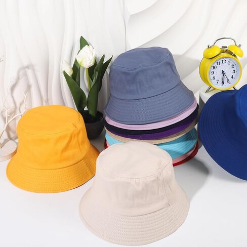 14 حزمة من القطن قبعة دلو السائبة قابلة للطي Packable متعددة الألوان قبعة الصيد قبعة السفر دلو قبعة الشاطئ قبعة للنساء الرجال السفر في الهواء الطلق عطلة in Kuwait
