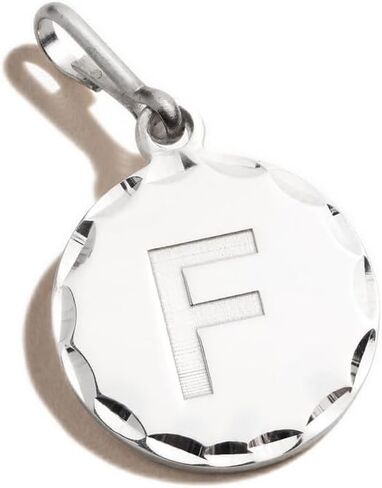 Alex and Ani Initial F Charm, F, Sterling Silver, Silver F, Charm Size 0.51 inch Width by 0.51 inch Height in Saudi Arabia