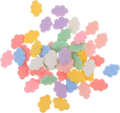EXCEART 50pcs DIY Material DIY Craft Making Ornament DIY Patches Craft Decoration Cake Accessories Hat Supplies Head Band DIY Phone Shell Decors Resin Cake Supplies Cell Phone in Saudi Arabia