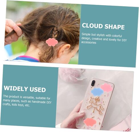EXCEART 50pcs DIY Material DIY Craft Making Ornament DIY Patches Craft Decoration Cake Accessories Hat Supplies Head Band DIY Phone Shell Decors Resin Cake Supplies Cell Phone in Saudi Arabia