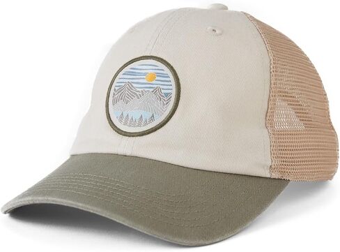 Life is Good Life Isn't Perfect Soft Meshback Hat, Bone White in Saudi Arabia