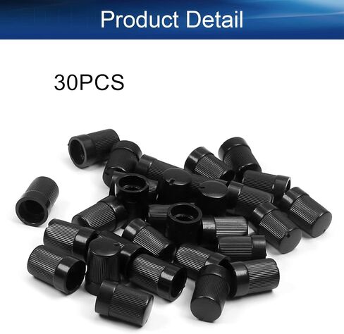 Heyiarbeit 30Pcs Rotary Electronic Control Potentiometer Knob 6mm Shaft Hole Diameter 10x14mm Cap Adjustable for Volume Control Knob Audio knob Guitar Knob Switch Knob Black in Saudi Arabia