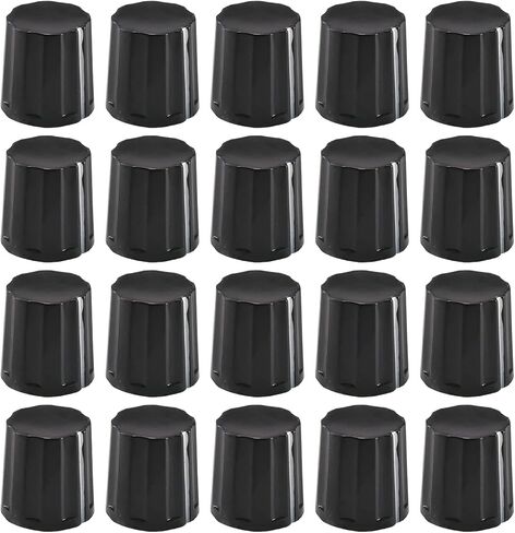 Heyiarbeit 30Pcs Rotary Electronic Control Potentiometer Knob 6mm Shaft Hole Diameter 10x14mm Cap Adjustable for Volume Control Knob Audio knob Guitar Knob Switch Knob Black in Saudi Arabia