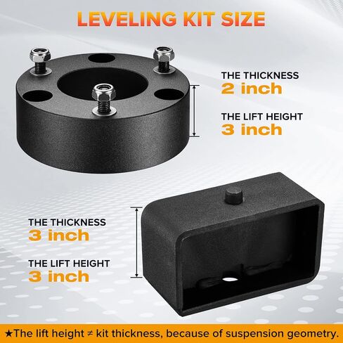 BDFHYK 3" Front and 3" Rear Leveling Lift Kits Compatible with Chevrolet Silverado 1500 & GMC Sierra 1500, Suspension Lift Kit Set for 2007-2019 Silverado 1500 2WD 4WD, for GMC Sierra 1500 2WD 4WD in Saudi Arabia