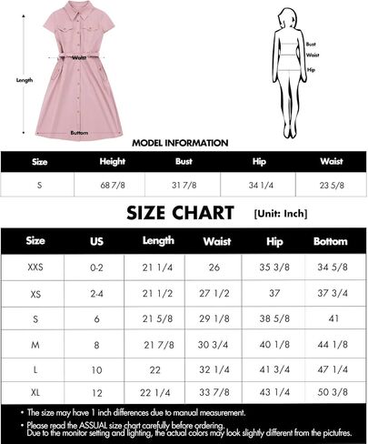 Women's Short Sleeve Safari Dress, Casual Collared Button Down Cotton Shirt Dress with Belt in Saudi Arabia